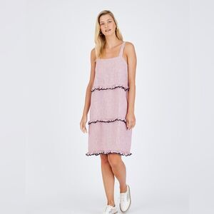 Alessandra Linen Midi Clementine Dress
